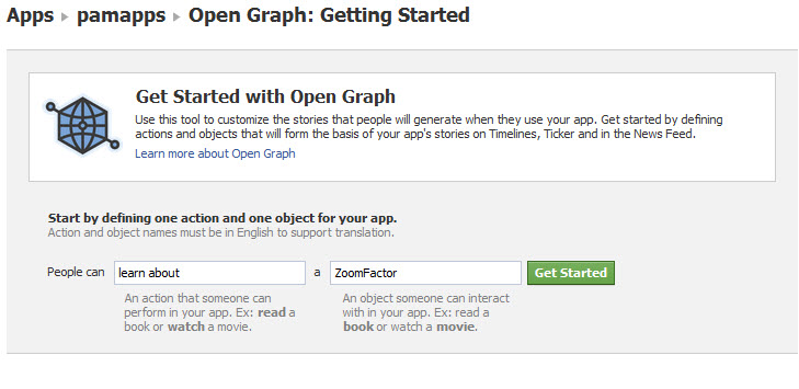 get started open graph 3 How to Enable Facebook Timeline NOW! 