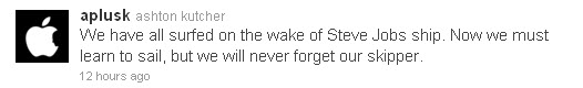 Steve Jobs remembered by Ashton Kutcher