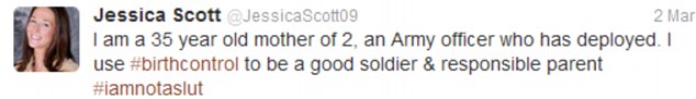 Campaign: One of Jessica Scott's tweets