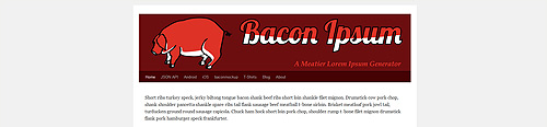 Bacon Lorem Ipsum