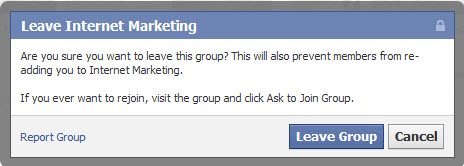 Leaving A Facebook Group, Screenshot 2