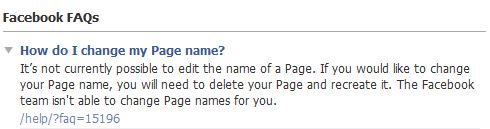 Change Your Facebook Fan Page