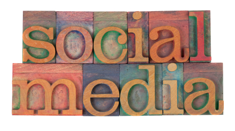 "'Social Media" printing blocks for The Content Marketeer