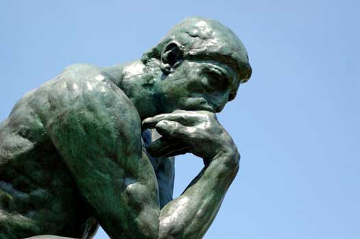 the thinker thinks your content should be thoughtful