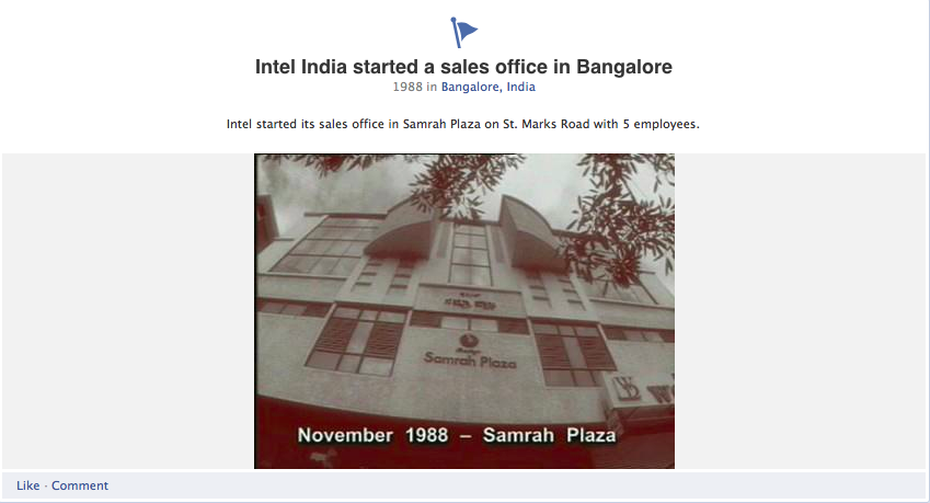 Intel India facebook