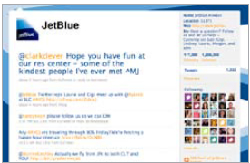 JetBlue on Twitter, CMI