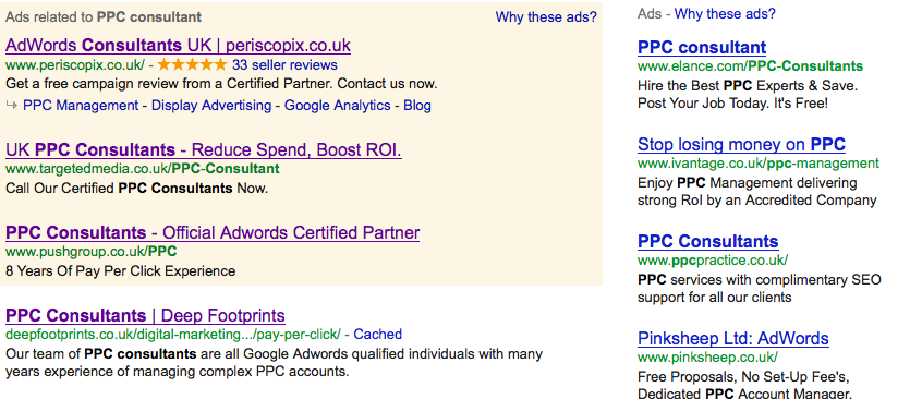 PPC consultant search results