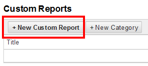 New Custom Report Button
