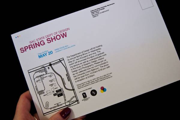 Postcard Marketing - Spring Show Postcard Back