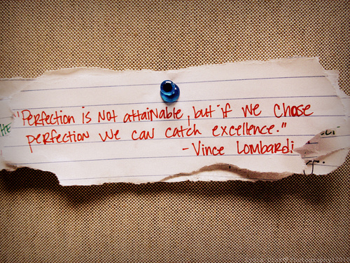 Vincent Lombardi - perfection quote