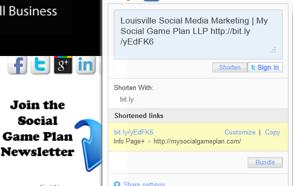 Bitly Bookmarklet