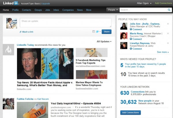 linkedin linkedin fresh UI