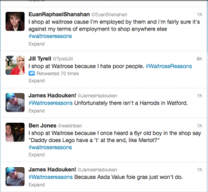 twitter waitrose hashtag fail