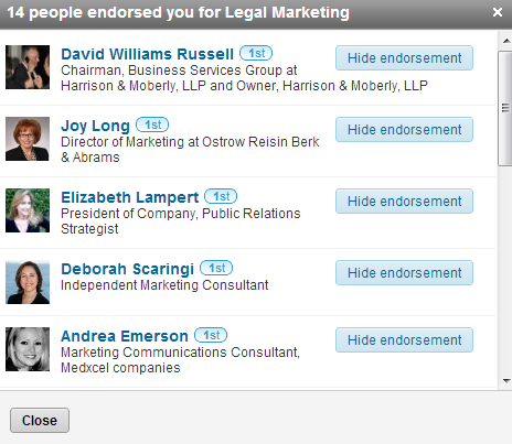 How to hide a skills endorsement on your LinkedIn profile