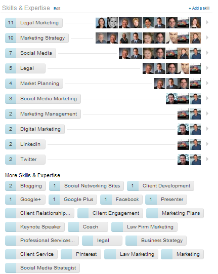 The Skills & Expertise section of my profile on LinkedIn