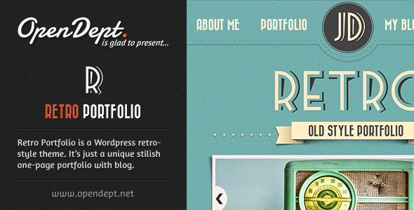 Retro Portfolio - One Page Vintage WordPress Theme