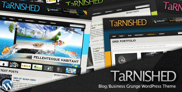 Tarnished Blog Business Grunge WordPress Theme