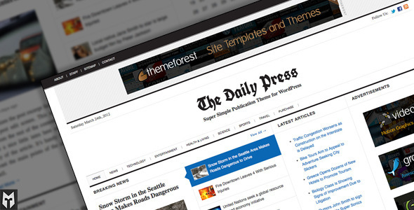 The Daily Press Super Simple WP Publication Theme