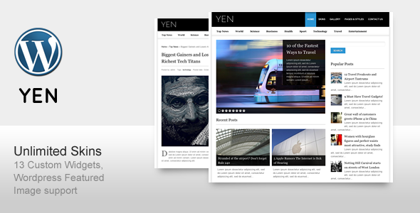 YEN - Magazine News and Blog WordPress Template