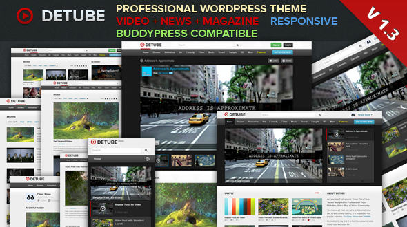 deTube - Professional Video WordPress Theme