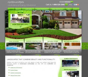 greenscapes Landscaping website with clearly defined visitor persona funnels