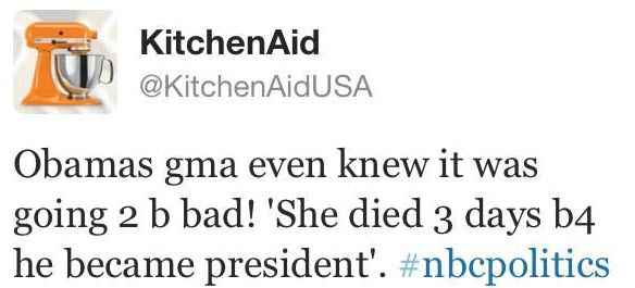 kitchenaid1 KitchenAid   Bad Tweets Happen to Good Brands Who Dont Manage Social Media Risk Properly