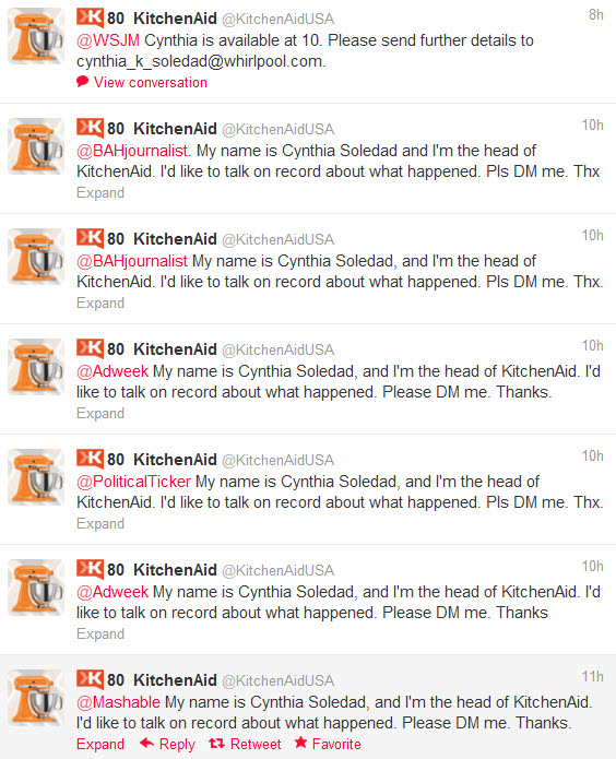 kitchenaid6 KitchenAid   Bad Tweets Happen to Good Brands Who Dont Manage Social Media Risk Properly