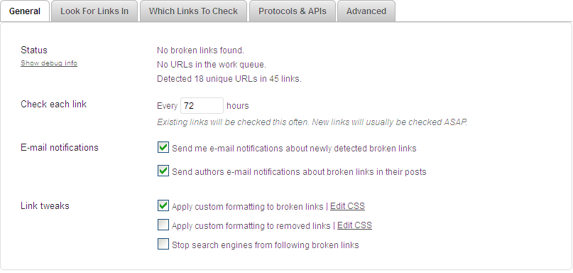 WordPress Link Checker