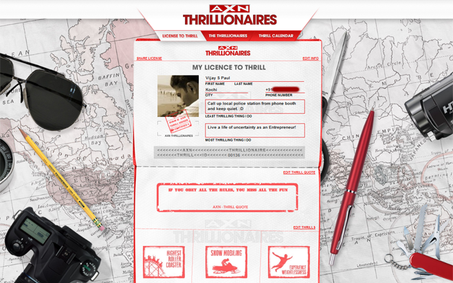 AXN Thrillionaire Facebook 