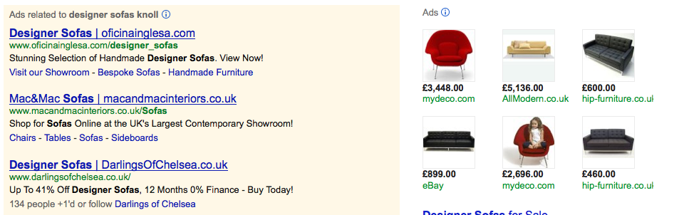Competing against product listing ads