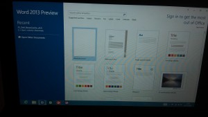 MS Office preview under the new Surface
