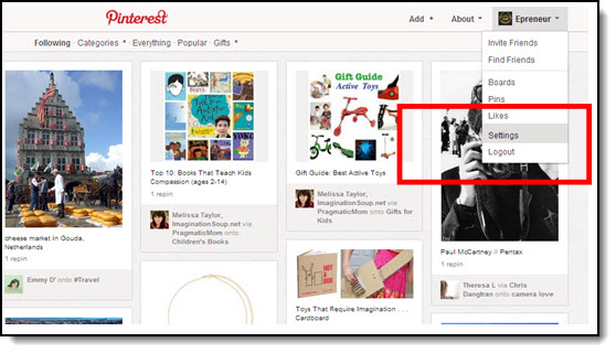 How to verify your pinterest account