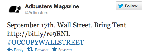 Top Occupy Wall Street Tweets