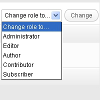 The option to change a users role in WordPress