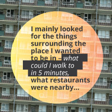 What can you walk to in 5 minutes from your apartment?