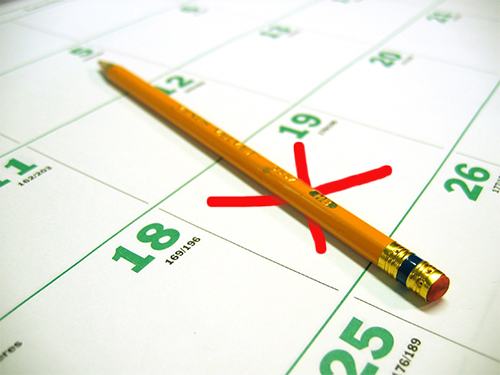 a big red X on a calendar helps keep you on track