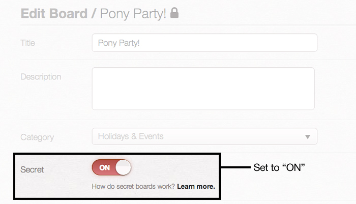 Creating Your Secret Board on Pinterest