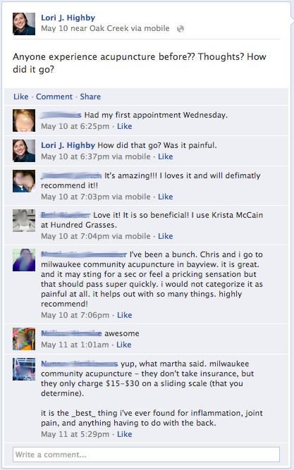 Word of mouth marketing Facebook
