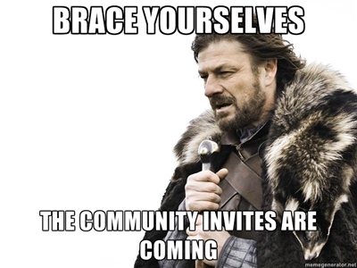 Google Plus Community Invite Spam
