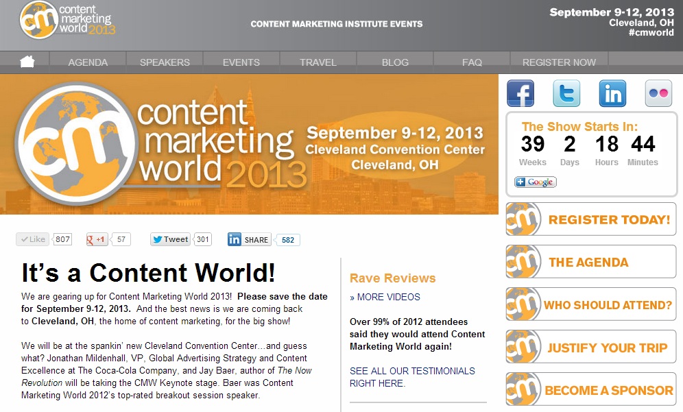 content marketing world - events