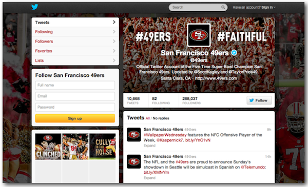 san francisco 49ers twitter