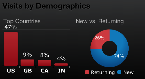 Dashboard - Visits by Demographics