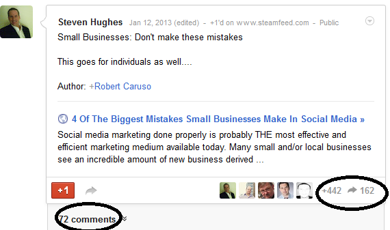 Robert Caruso SteamFeed on Google Plus