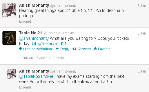 Table No 21 Twitter