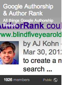 Google Author Rank Community on Google+
