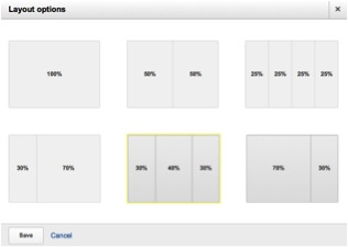 Google Analytics Layout Options