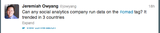 Jeremiah Owyang and Social@Ogilvy Tweet 1