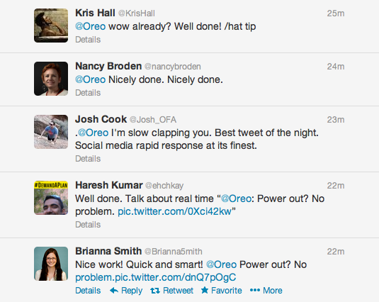 Replies to Oreo Tweets