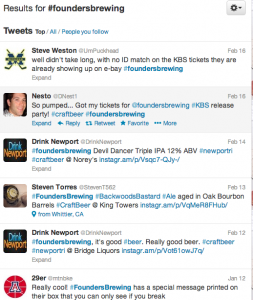 Founders Brewing Hashtags