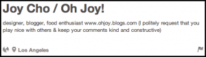 Joy Cho Description